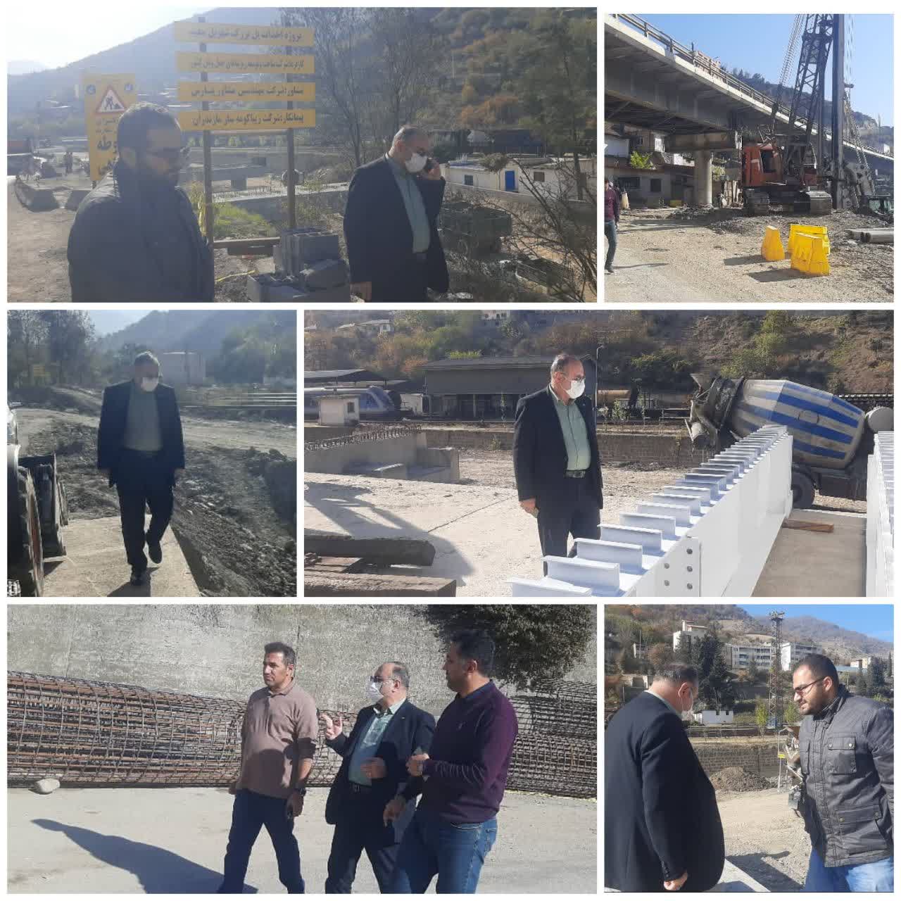 ورود نخستین محموله عرشه‌های فلزی سفید به کارگاه ضلع جنوبی پل، پل سفید 